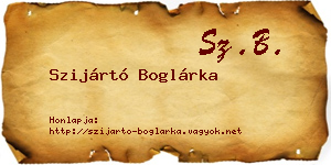 Szijártó Boglárka névjegykártya